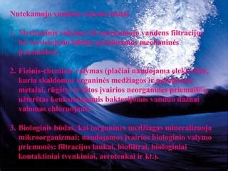 Įvairios vandens priemaišos