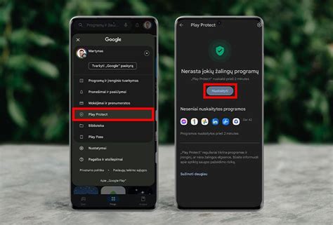 Programėlių tvarkymas Android telefone