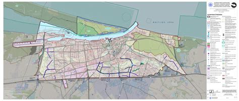 Klaipėdos miesto planas su vandentiekio ir nuotekų tinklų žymėjimu