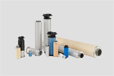 Įvairių dydžių siūlinių filtrų elementai