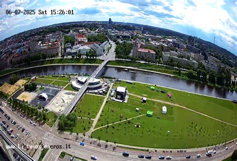 Joniškio miesto panorama su vandens bokštu