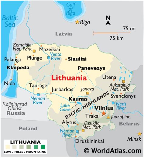 map of Lithuania with highlighted rural areas