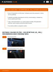 Schema salono filtro keitimo