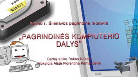 Pagrindinės monitoriaus plokštės dalys
