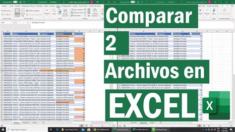 Įvairių Excel palyginimo įrankių piktogramos
