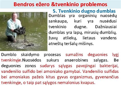 Tvenkinio dugne kaupiantis dumblas