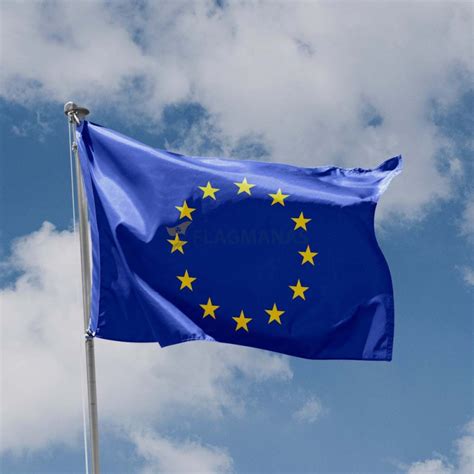 Europos Sąjungos vėliava ir vandens lašas