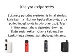 Cigarečių filtrų sudėtis ir poveikis