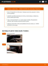 Infografika, rodanti kuro filtro keitimo rekomendacijas pagal kilometražą