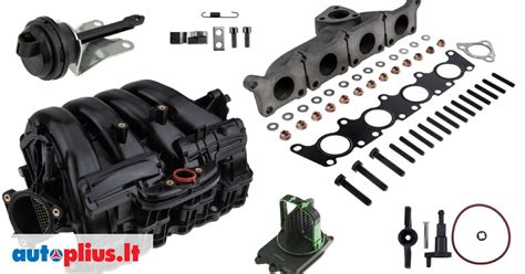 Automobilio serviso mechanikas, atliekantis įsiurbimo kolektoriaus valymą