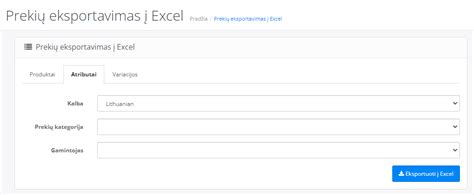 Komentarų eksportavimas į Excel
