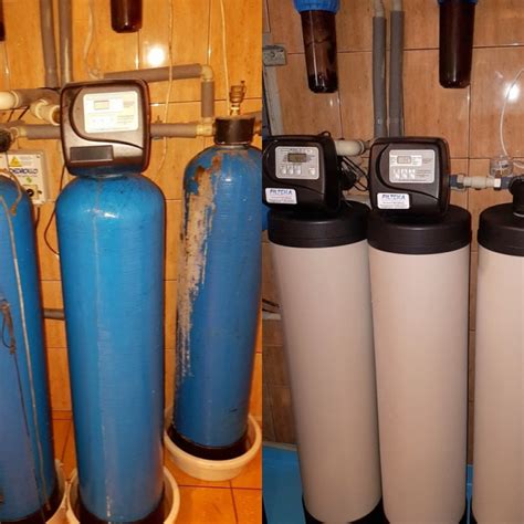 Įvairių dydžių ir tipų vandens filtrų pavyzdžiai