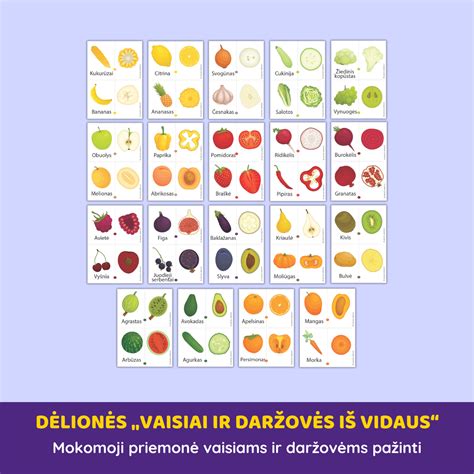 Vaisiai ir daržovės, turtingi antioksidantų