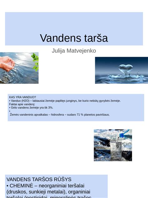 Šulinio vandens tarša