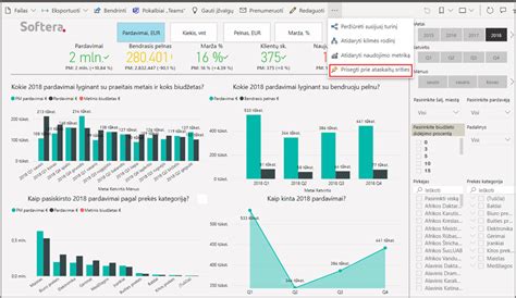 Power BI ataskaita su interaktyviomis vizualizacijomis