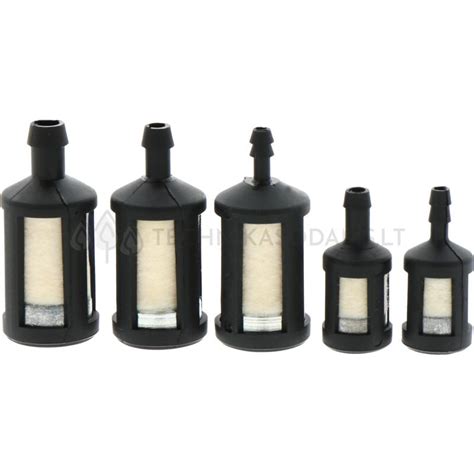 Įvairių tipų kuro filtrų scheminis vaizdas