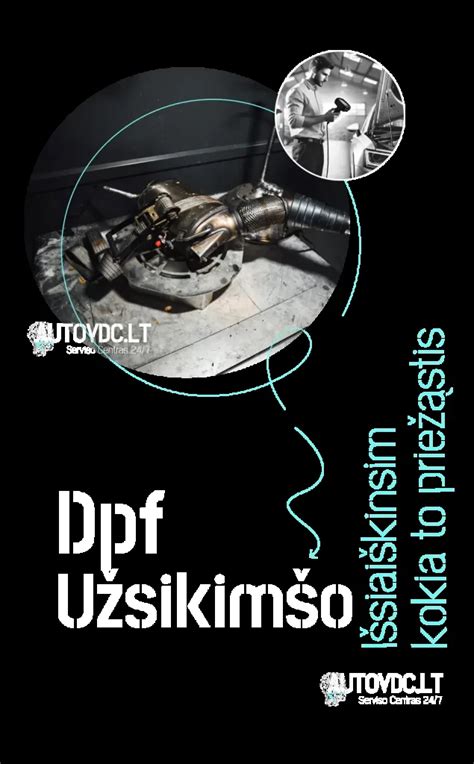 Mechanikas atlieka DPF filtro diagnostiką