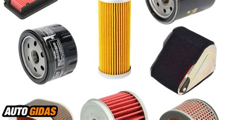 Įvairių tepalo filtrų pavyzdžiai