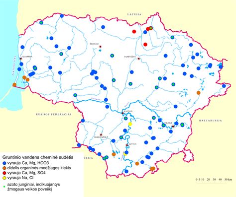 Vandens šaltinių žemėlapis Lietuvoje