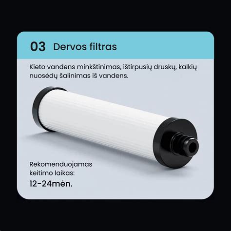 Įvairių vandens filtro kasečių pavyzdžiai