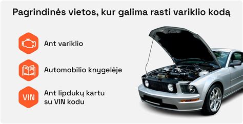 Variklio kodas automobilio dokumentuose