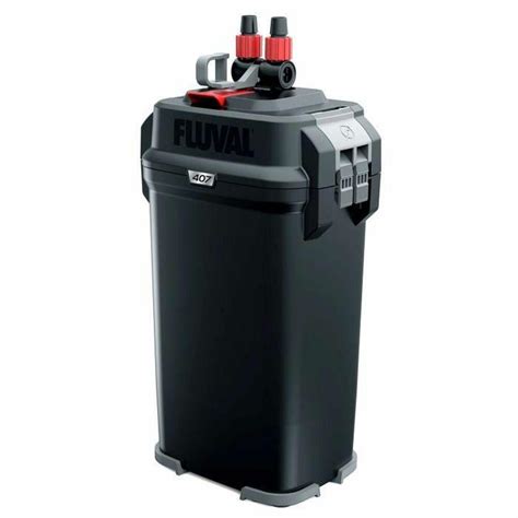 Fluval FX4 išorinis filtras su atidarytu viršutiniu dangčiu, rodantis filtravimo krepšius
