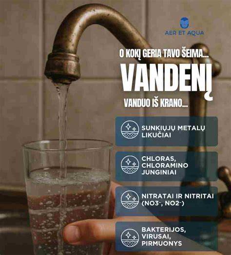 filtruotas vanduo virtuvėje infografika