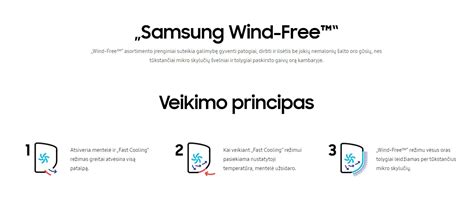 Samsung oro valytuvo veikimo principas ir energijos sąnaudos