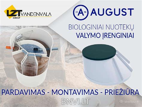AUGUST nuotekų valymo įrenginių modelių palyginimas