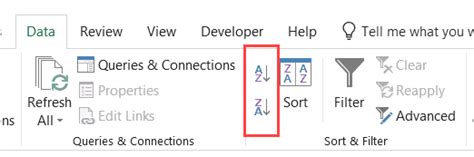 Excel Pagrindinis skirtukas Rūšiuoti ir filtruoti
