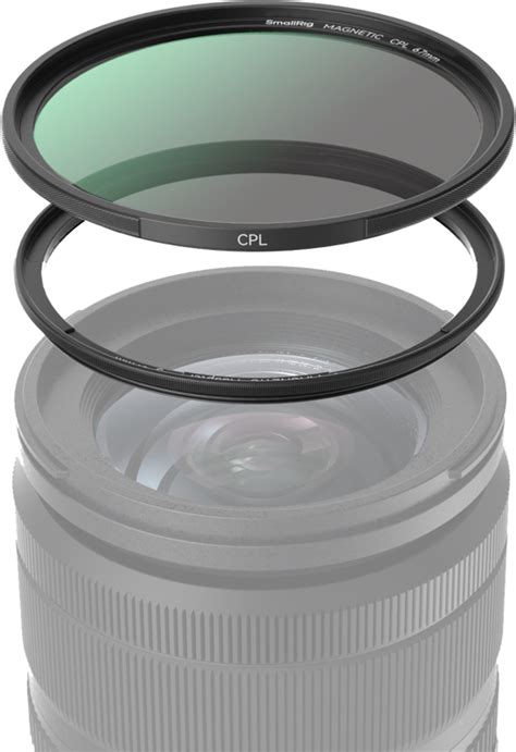 objektyvo filtras ant fotoaparato