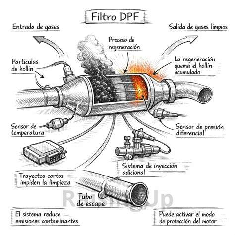 DPF valymo proceso infografika