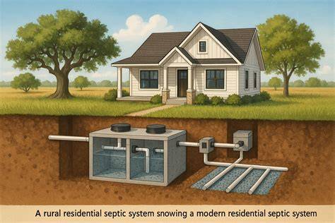 infographic of septic systems adoption in rural Lithuania