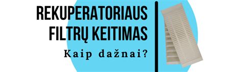 Įvairių tipų rekuperatoriaus filtrų pavyzdžiai