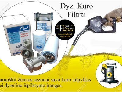 Nuotrauka, vaizduojanti dyzelino kuro filtrą