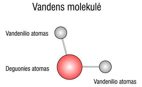 vandens molekulė su priemaišomis