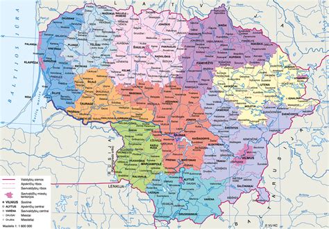Žemėlapis su Lietuvos regionais, kur teikiamos nuotekų išvežimo paslaugos