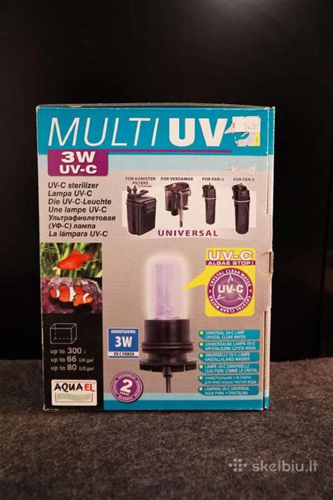 Įvairių tipų akvariumo UV sterilizatoriai