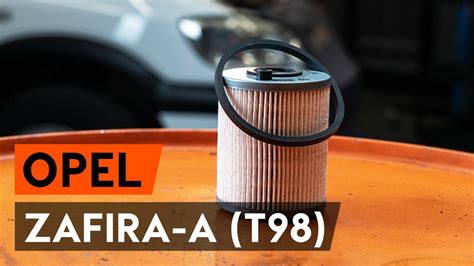 Opel Zafira A kuro filtras variklio skyriuje