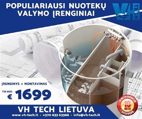 VH TECH nuotekų valymo įrenginio komplektacija